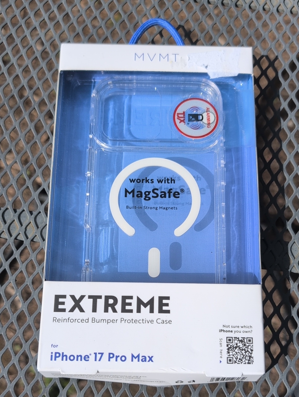 MVMT Clear Extreme Bumper Case with Blue Accent Packaging